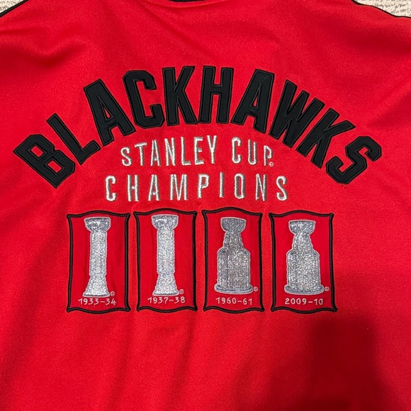 CCM Chicago Blackhawks Hockey Varsity Jacket/Sweater/Zip up - Picture 6 of 7